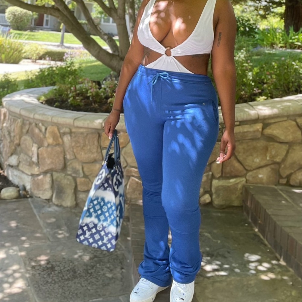 Royal blue stacked sweats